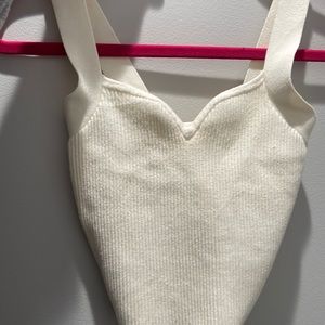 Abercrombie white sweater tank